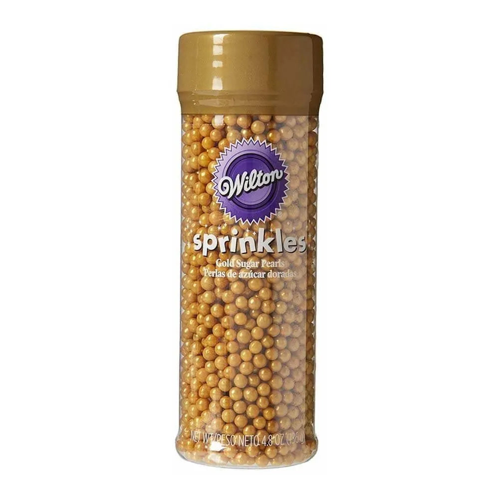 Gold Sugar Pearls Sprinkles: 4.8-Ounce Bottle