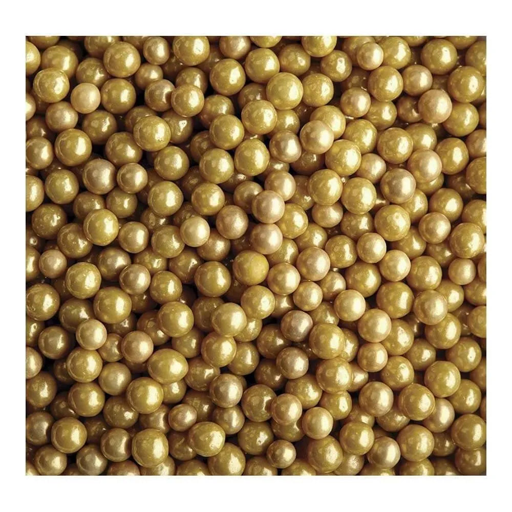 Gold Sugar Pearls Sprinkles: 4.8-Ounce Bottle