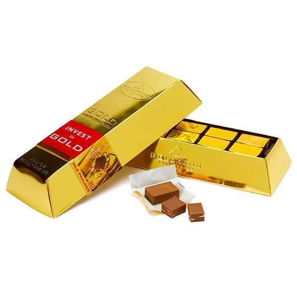 Goldkenn Milk Chocolate Pralines 10.5-Ounce Gold Bar