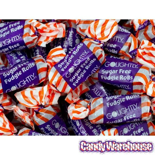 GoLightly Sugar Free Fudgie Rolls Candy: 5LB Bag