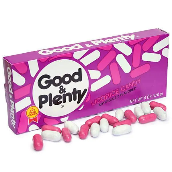 Good & Plenty Candy 6-Ounce Packs: 12-Piece Box