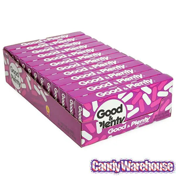 Good & Plenty Candy 6-Ounce Packs: 12-Piece Box