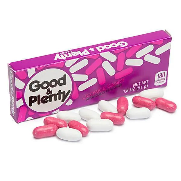 Good & Plenty Candy Packs: 24-Piece Box