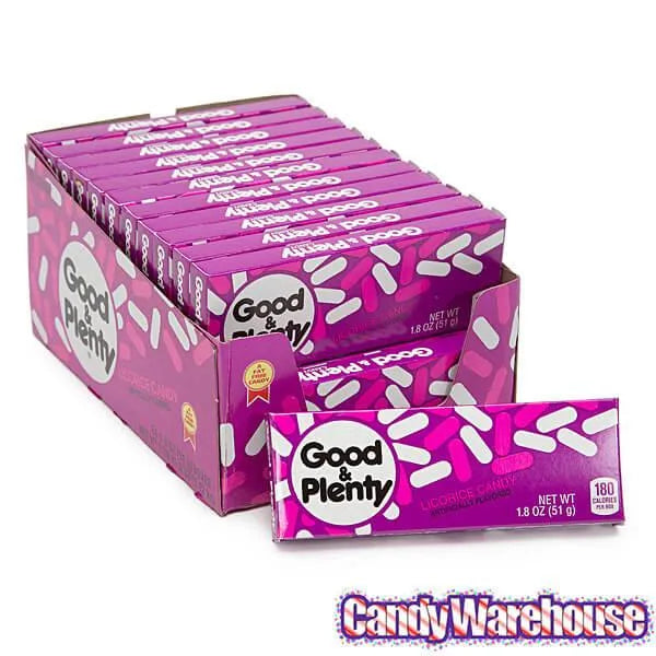 Good & Plenty Candy Packs: 24-Piece Box