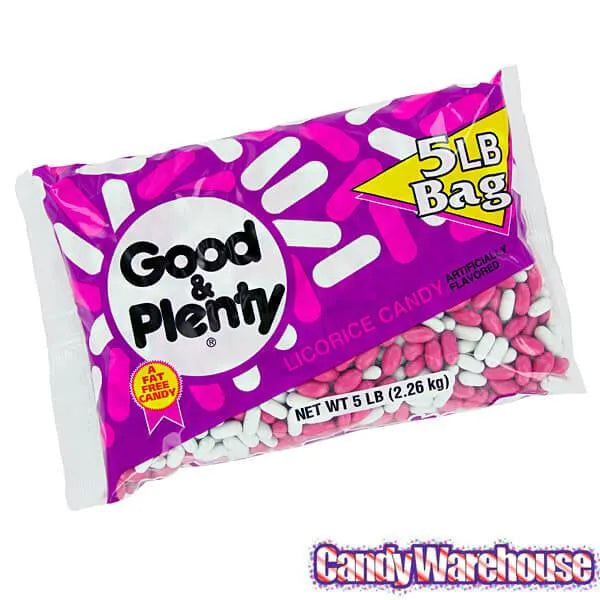 Good & Plenty Licorice Candy: 5LB Bag