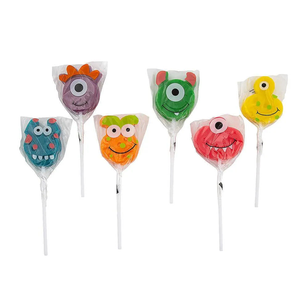 Goofy Monster Head Lollipops: 12-Piece Box