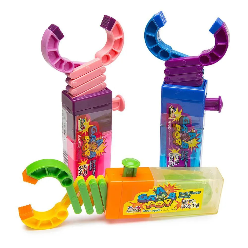 Grab Pop Robot Arm Lollipops: 12-Piece Box