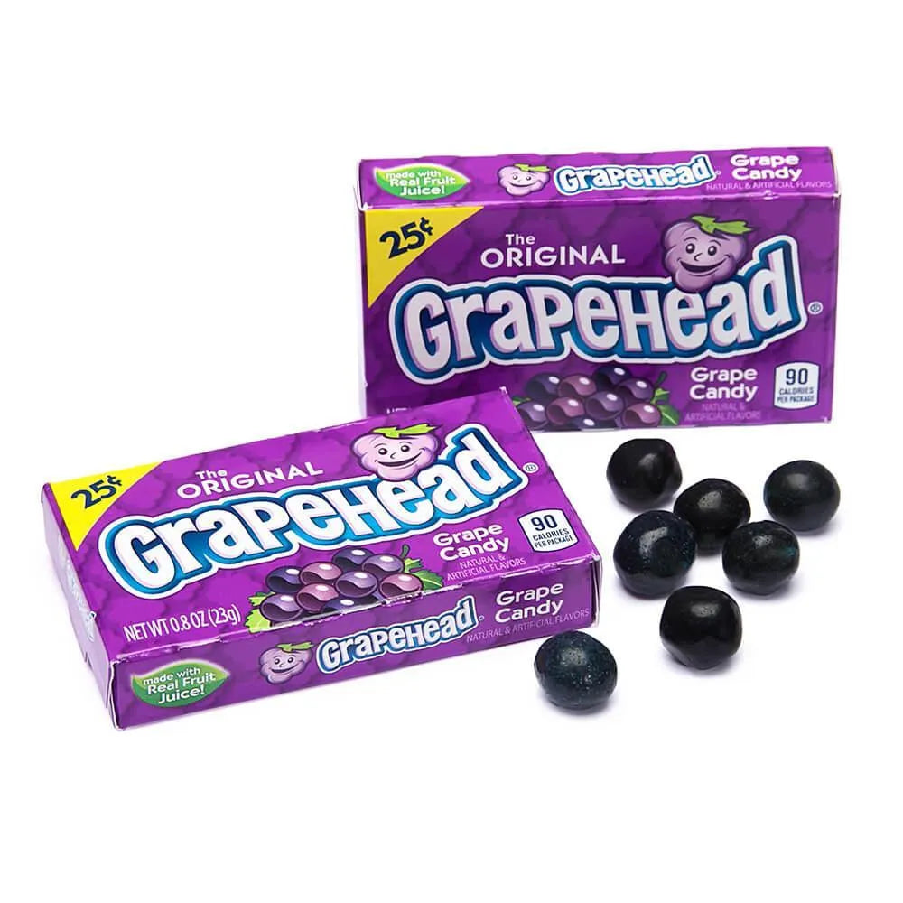 Grapehead Candy Mini Packs: 24-Piece Box