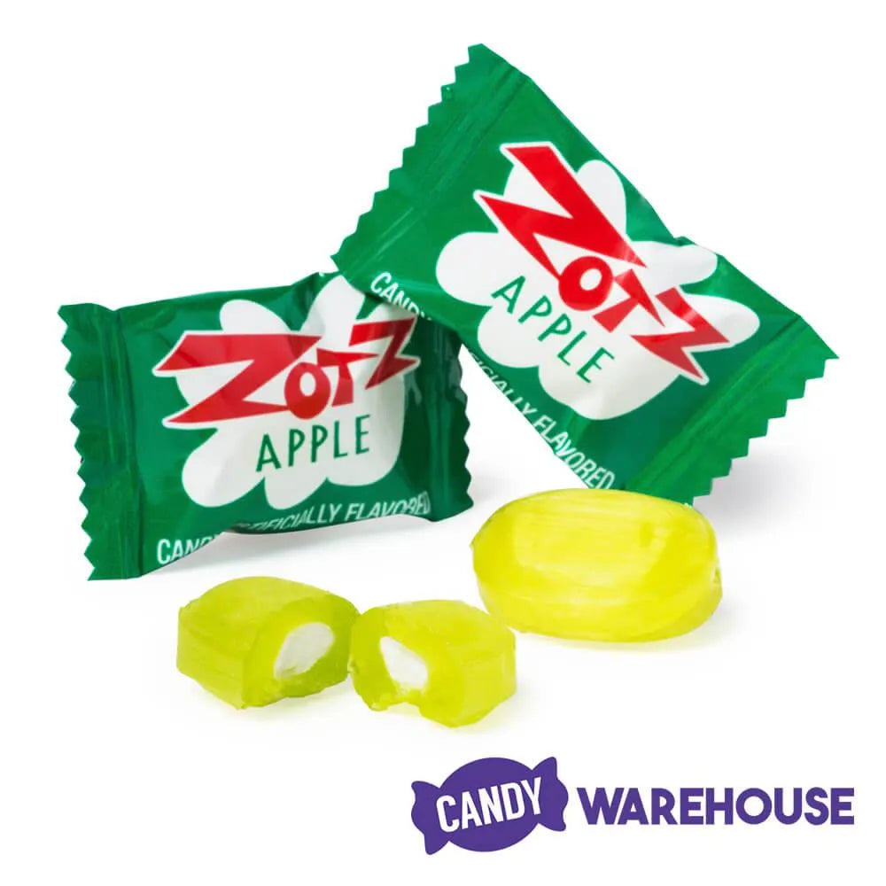 Green Apple Zotz Sour Fizz Candy: 300-Piece Tub