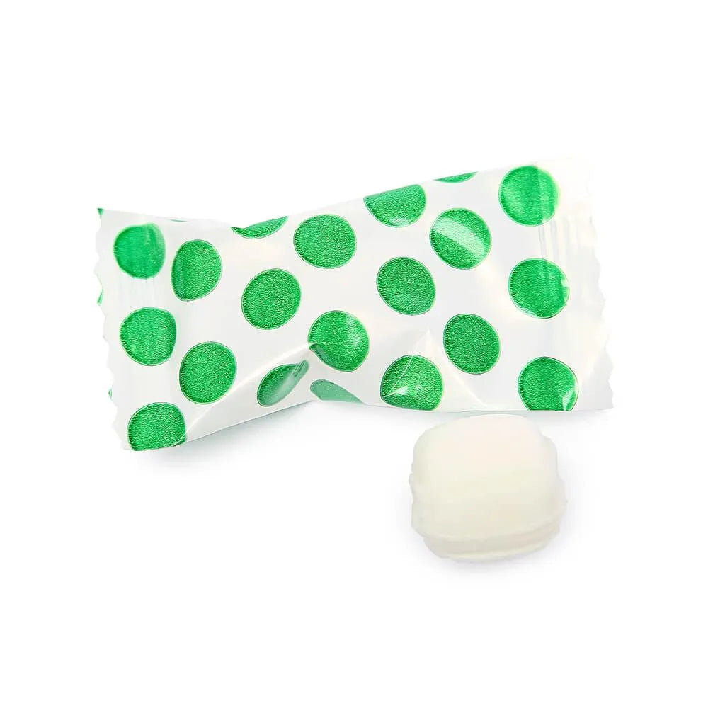 Green Polka Dots Wrapped Butter Mint Creams: 300-Piece Case