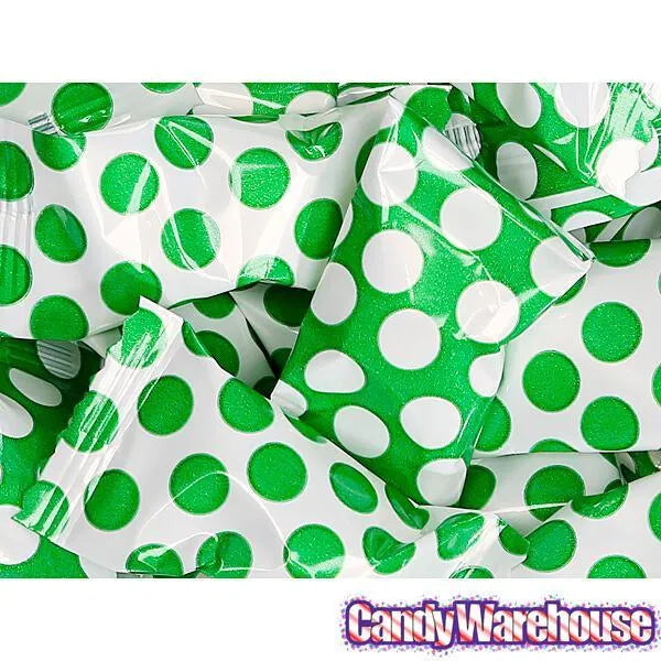 Green Polka Dots Wrapped Butter Mint Creams: 300-Piece Case