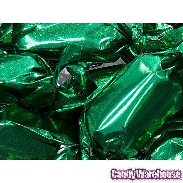 Green Wrapped Mint Dark Chocolate Meltaways: 1LB Bag