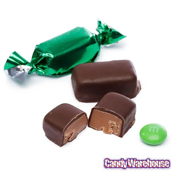 Green Wrapped Mint Dark Chocolate Meltaways: 1LB Bag