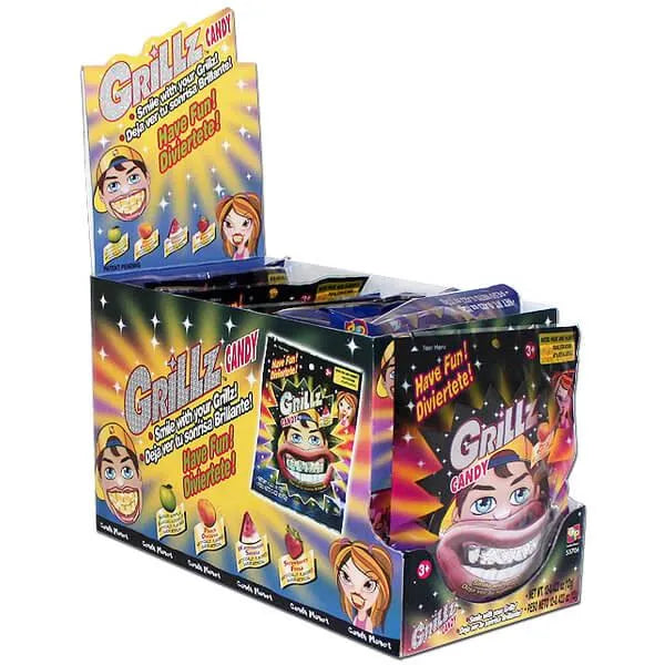 Grillz Metal Teeth Candy Packs: 12-Piece Box