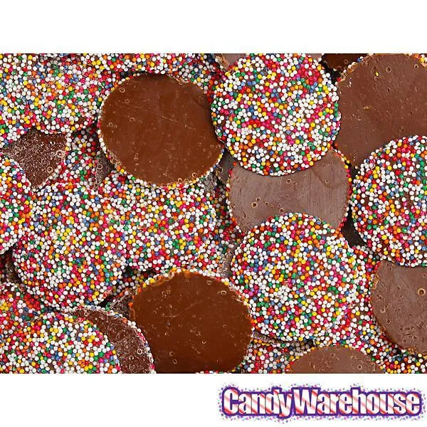 Guittard Milk Chocolate Wafers with Colored Nonpareils: 20LB Bag