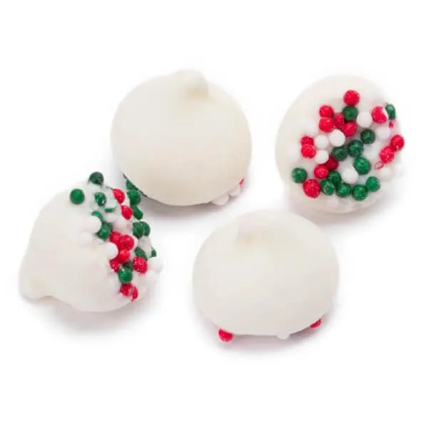 Guittard Petite White Chocolate Chips with Christmas Nonpareils: 5LB Bag