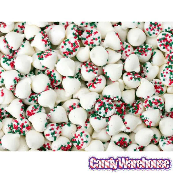 Guittard Petite White Chocolate Chips with Christmas Nonpareils: 5LB Bag