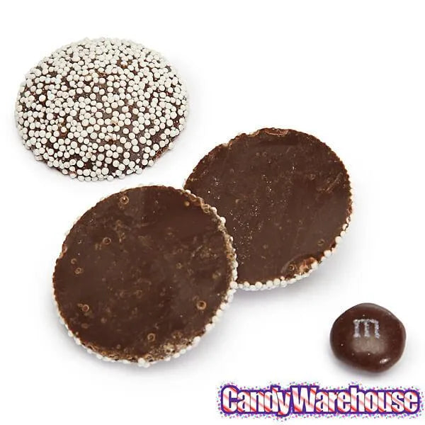 Guittard Semisweet Chocolate Wafers with White Nonpareils: 20LB Bag