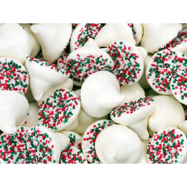 Guittard White Mint Chocolate Christmas Nonpareils Candy Drops: 5LB Bag