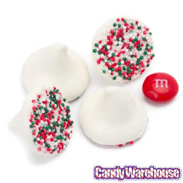 Guittard White Mint Chocolate Christmas Nonpareils Candy Drops: 5LB Bag