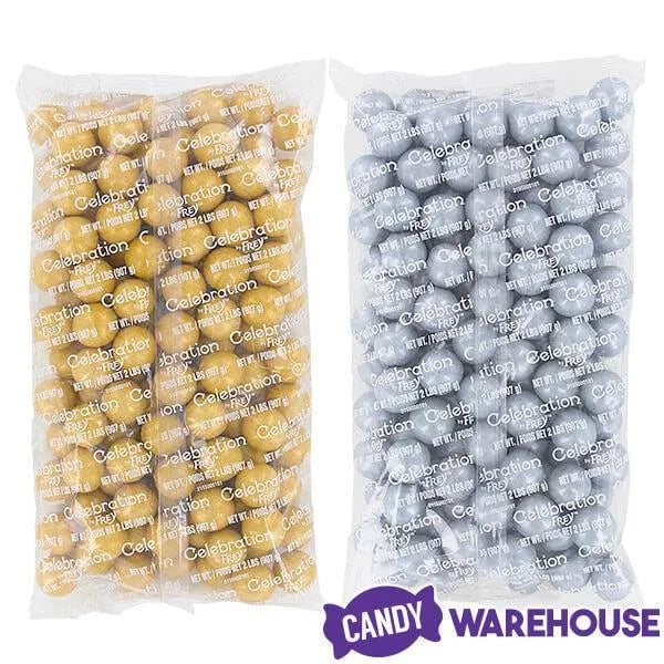 Gumballs Color Combo - Gold and Silver: 4LB Box