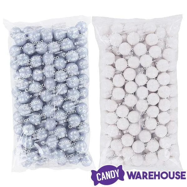 Gumballs Color Combo - Silver and White: 4LB Box