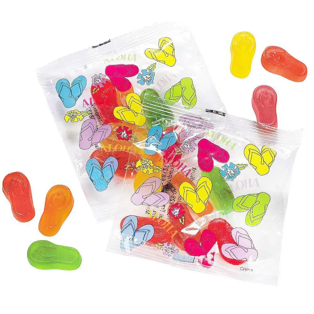 Gummy Flip Flops Candy Packs: 20-Piece Bag