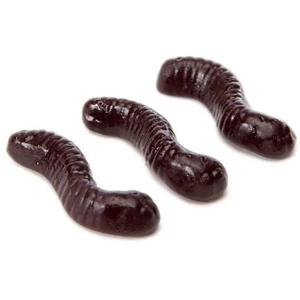 Gummy Inch Worms - Black Cherry: 5LB Bag