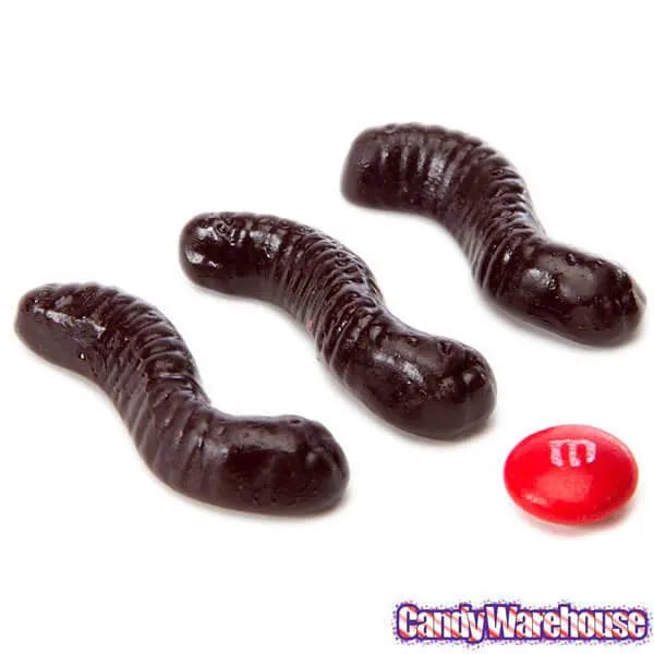 Gummy Inch Worms - Black Cherry: 5LB Bag