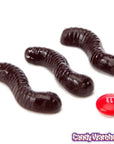 Gummy Inch Worms - Black Cherry: 5LB Bag