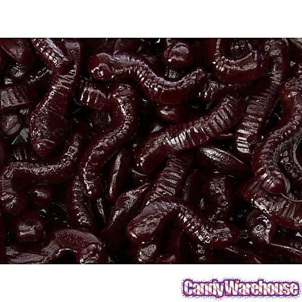 Gummy Inch Worms - Black Cherry: 5LB Bag