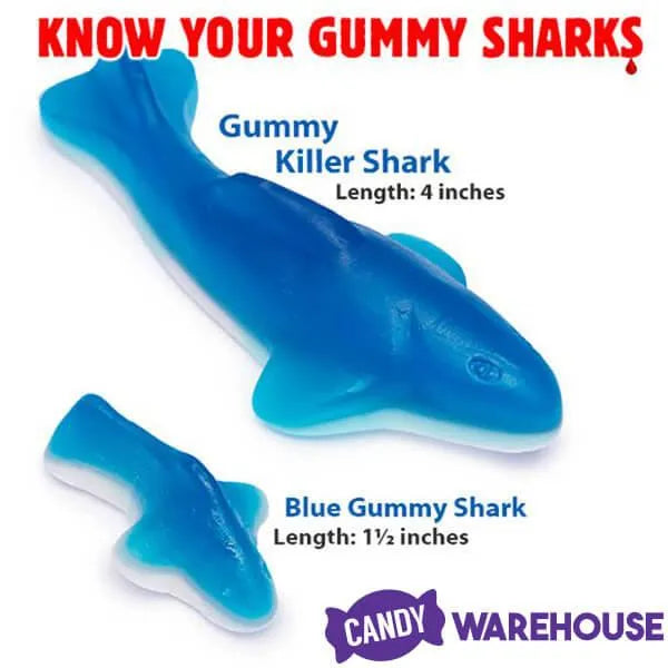 Gummy Killer Sharks Candy: 3KG Bag