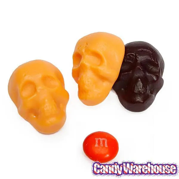 Gummy Skulls - Black and Orange: 5LB Bag