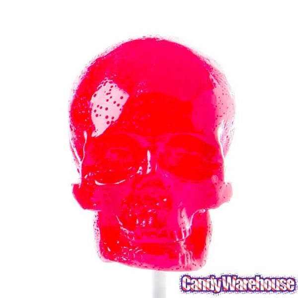 Gummy Skulls on a Stick Assortment: 4-Piece Box