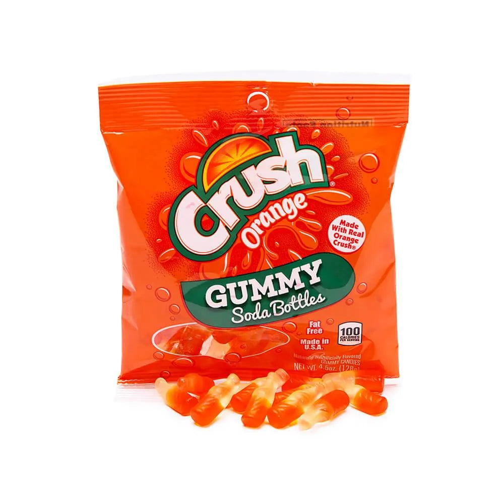 Gummy Soda Bottles Candy Bags - Orange Crush: 6-Piece Display