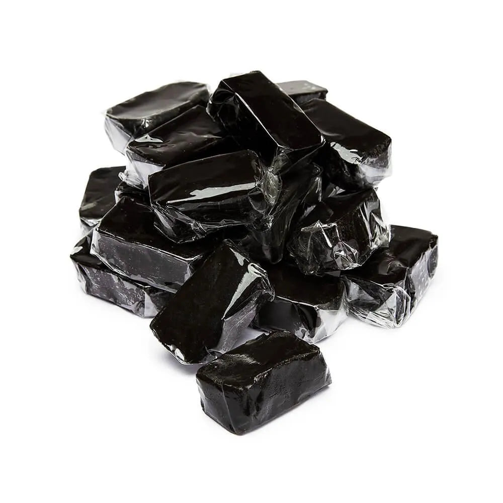 Gustaf's Black Licorice Caramel Cubes: 2KG Bag