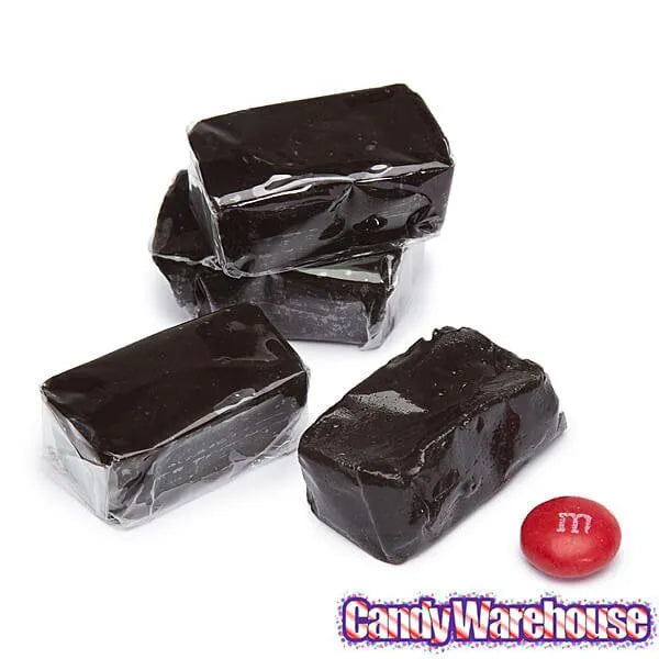 Gustaf's Black Licorice Caramel Cubes: 2KG Bag