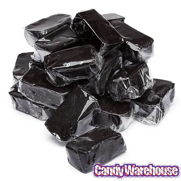 Gustaf's Black Licorice Caramel Cubes: 2KG Bag