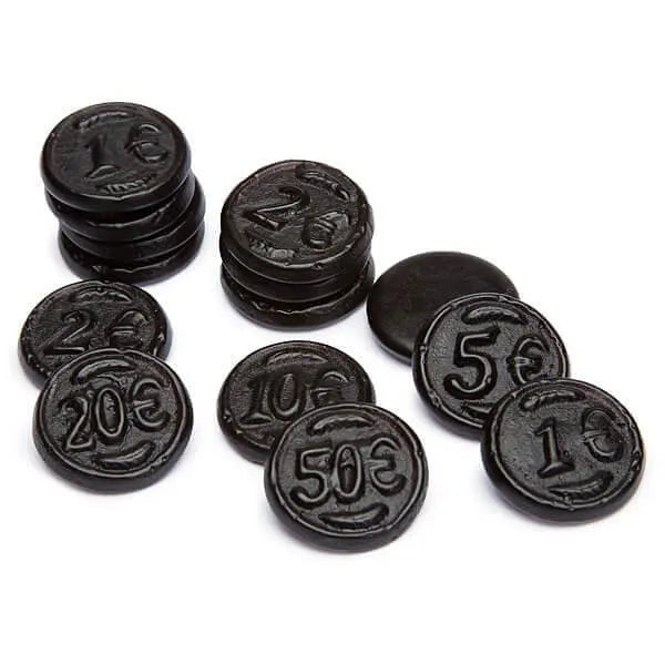 Gustaf's Black Licorice Coins: 1KG Bag