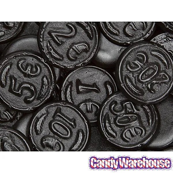 Gustaf's Black Licorice Coins: 1KG Bag