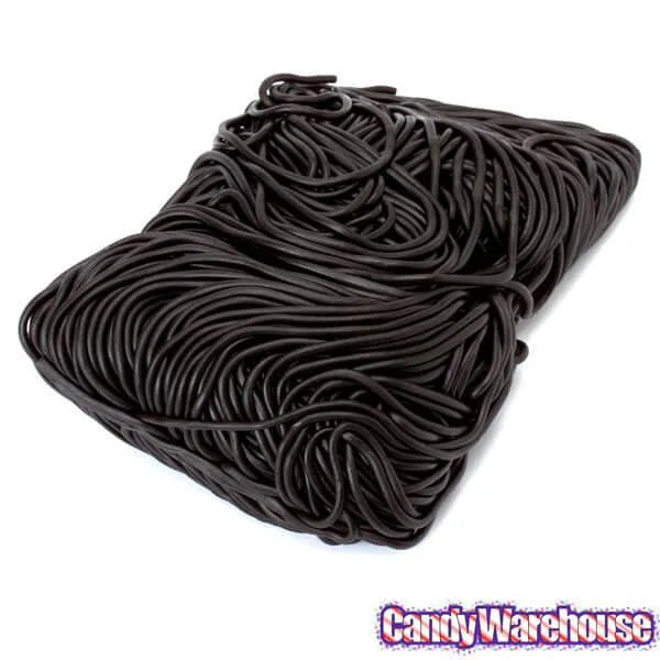 Gustaf's Black Licorice Laces Candy: 2LB Bag