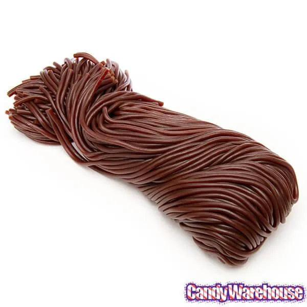 Gustaf's Chocolate Licorice Laces Candy: 2LB Bag