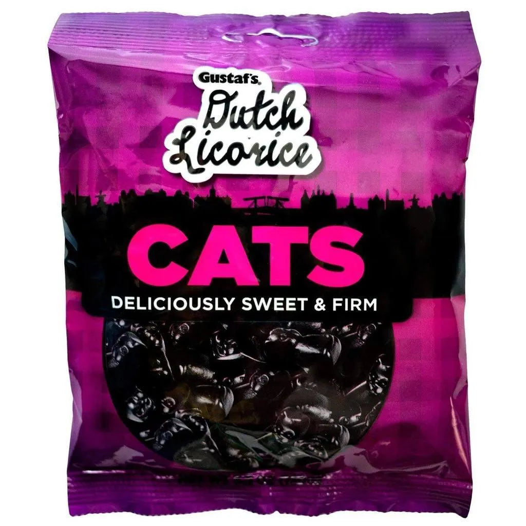 Gustaf's Dutch Licorice Cats 5.29-Ounce Bags: 12-Piece Box