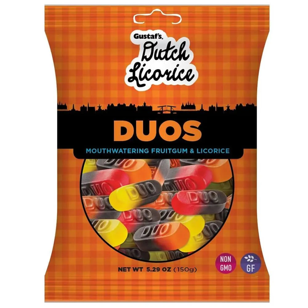 Gustaf's Dutch Licorice Duos 5.29-Ounce Bags: 12 Piece Box