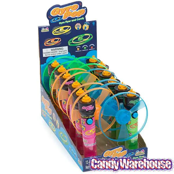 Gyro Pop Flyers with Candy: 12-Piece Display