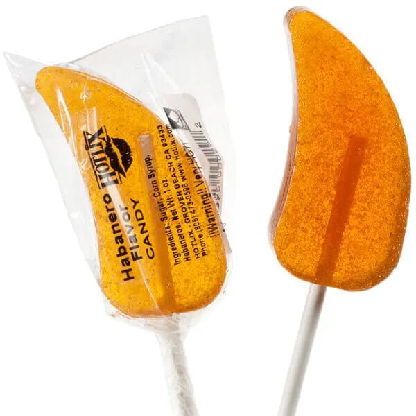 Habanero Chili Pepper Spicy Lollipops: 36-Piece Box