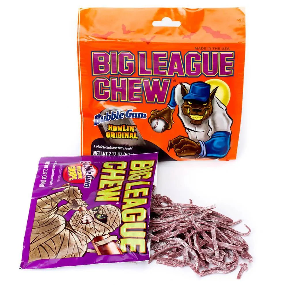 Halloween Big League Chew Bubble Gum Packs: 12-Piece Box