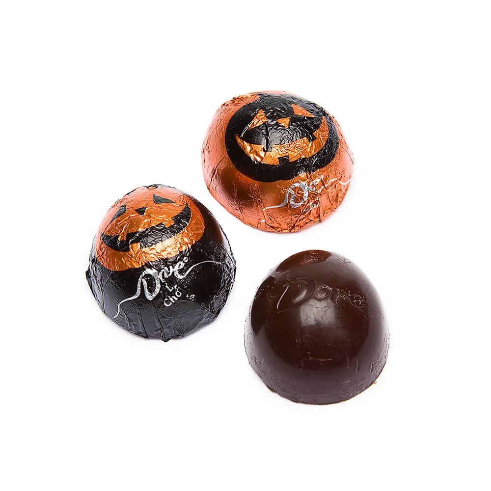 Halloween Dove Pumpkins Foiled Dark Chocolate Domes: 35-Piece Bag