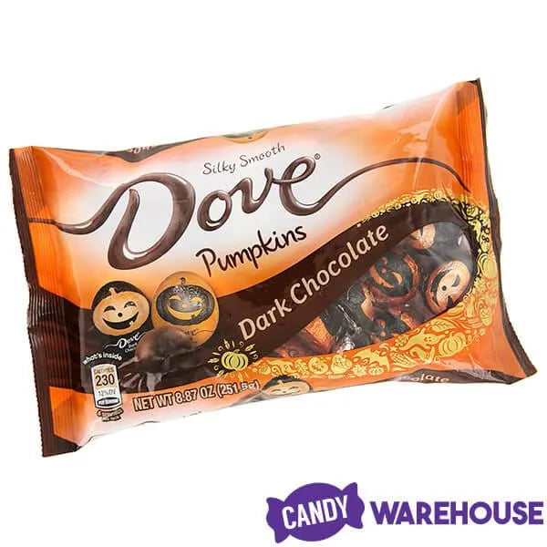 Halloween Dove Pumpkins Foiled Dark Chocolate Domes: 35-Piece Bag