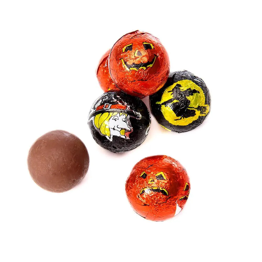 Halloween Foiled Chocolate Balls Candy: 2LB Bag